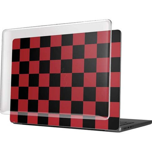 Red and Black Checkerboard MacBook Pro 14in (2021-24) Case plus Skin